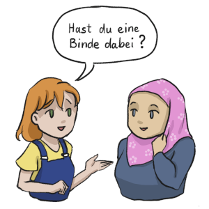 Illustration zum Thema Menstruation