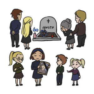 Illustration zum Thema Tod und Sterben